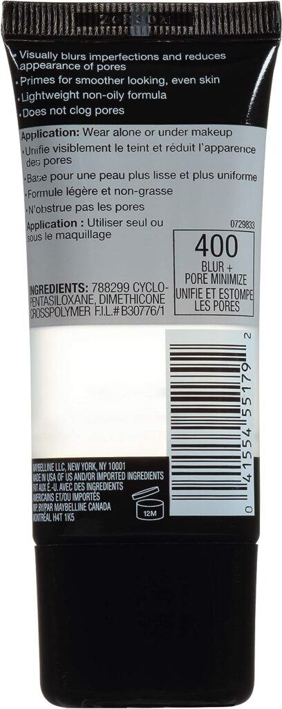 Maybelline New York Facestudio Master Prime Primer Makeup, Blur + Pore Minimize, 1 fl. oz.